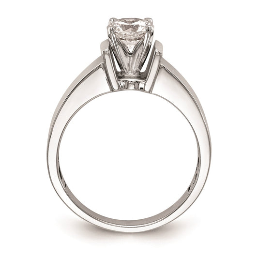 Buy Stylish 14K White Gold 5.5mm Wide Peg Set Solitaire Engagement Ring