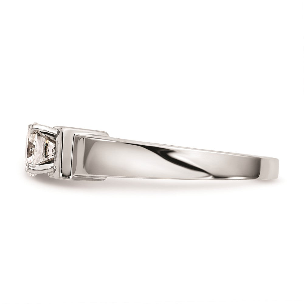 Buy Stylish 14K White Gold 5.5mm Wide Peg Set Solitaire Engagement Ring