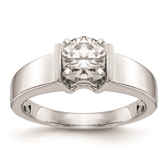 Buy Stylish 14K White Gold 5.5mm Wide Peg Set Solitaire Engagement Ring