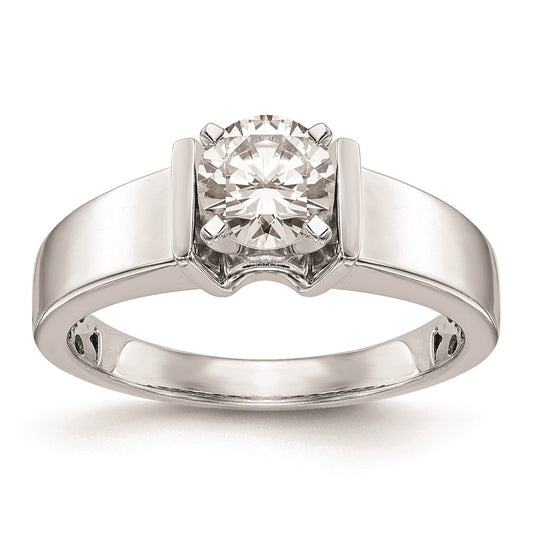 Buy Stylish 14K White Gold 5.5mm Wide Peg Set Solitaire Engagement Ring