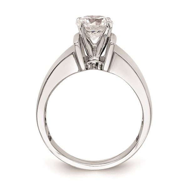 14K White Gold Engagement Ring Setting - 7.2mm Wide