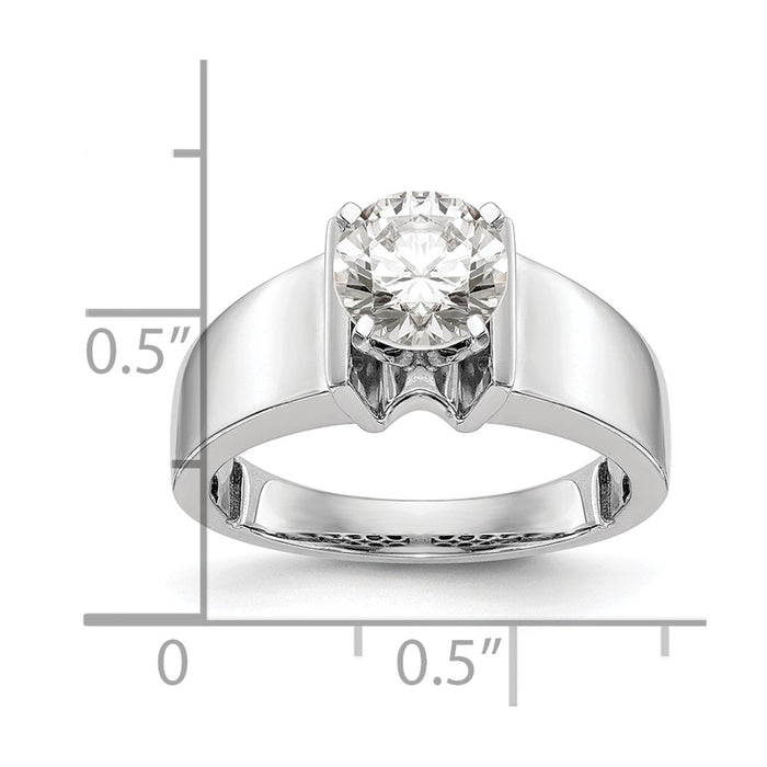 Buy Stylish 14K White Gold Engagement Ring Setting - 7.2mm Wide, Value Price!-7