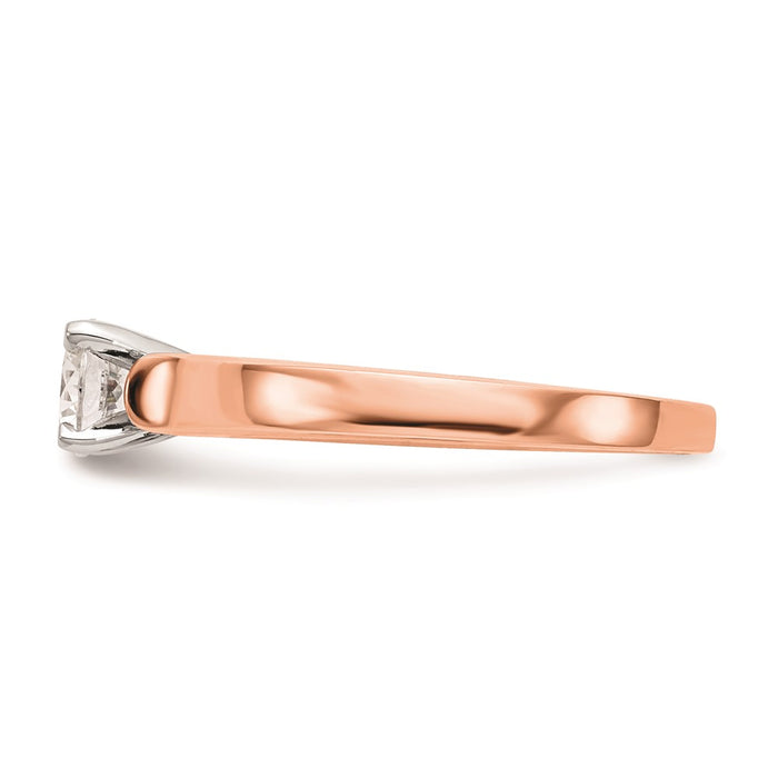 Buy Stylish 14K Rose Gold 3.00mm Wide Solitaire Engagement Ring Setting-3