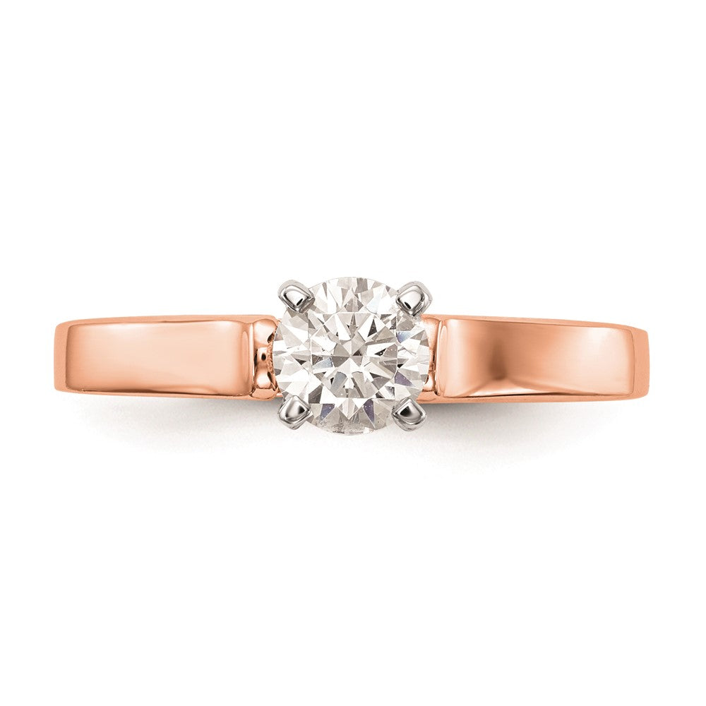 Buy Stylish 14K Rose Gold 3.00mm Wide Solitaire Engagement Ring Setting