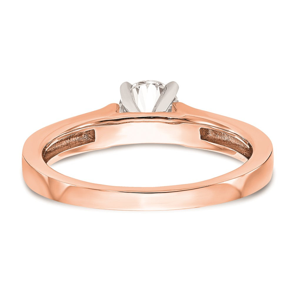 Buy Stylish 14K Rose Gold 3.00mm Wide Solitaire Engagement Ring Setting
