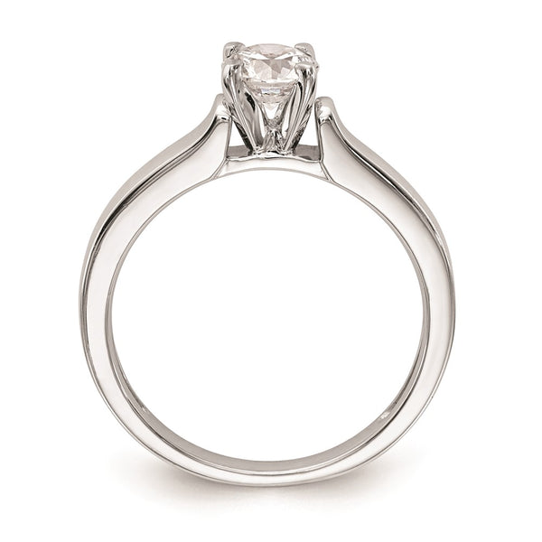 14K White Gold 3.00mm Wide Engagement Ring Setting