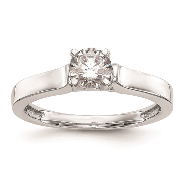 14K White Gold 3.00mm Wide Engagement Ring Setting