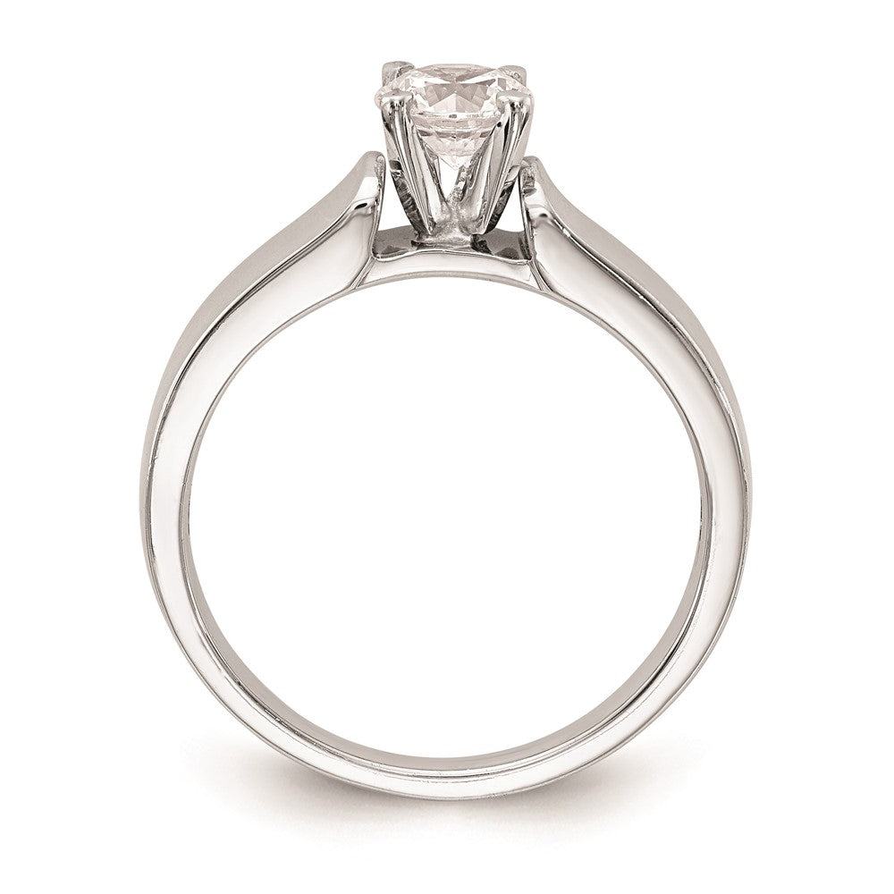 Buy 14K White Gold 4.5mm Wide Solitaire Engagement Ring Setting - Stylish Value!
