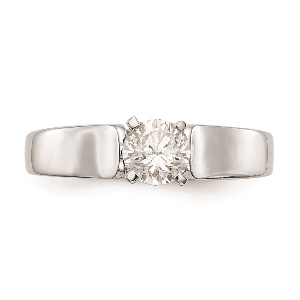 Buy 14K White Gold 4.5mm Wide Solitaire Engagement Ring Setting - Stylish Value!