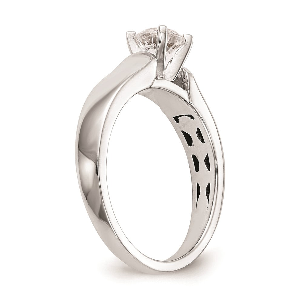 Buy 14K White Gold 4.5mm Wide Solitaire Engagement Ring Setting - Stylish Value!