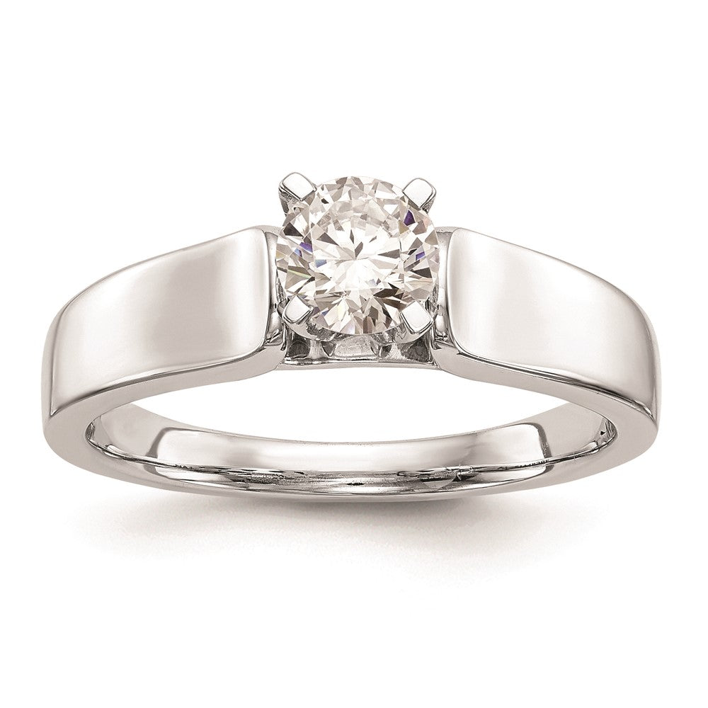 Buy 14K White Gold 4.5mm Wide Solitaire Engagement Ring Setting - Stylish Value!