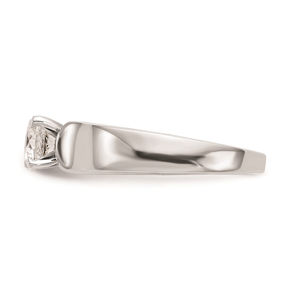 Exclusive 14K White Gold 5.2mm Wide Solitaire Engagement Ring Setting