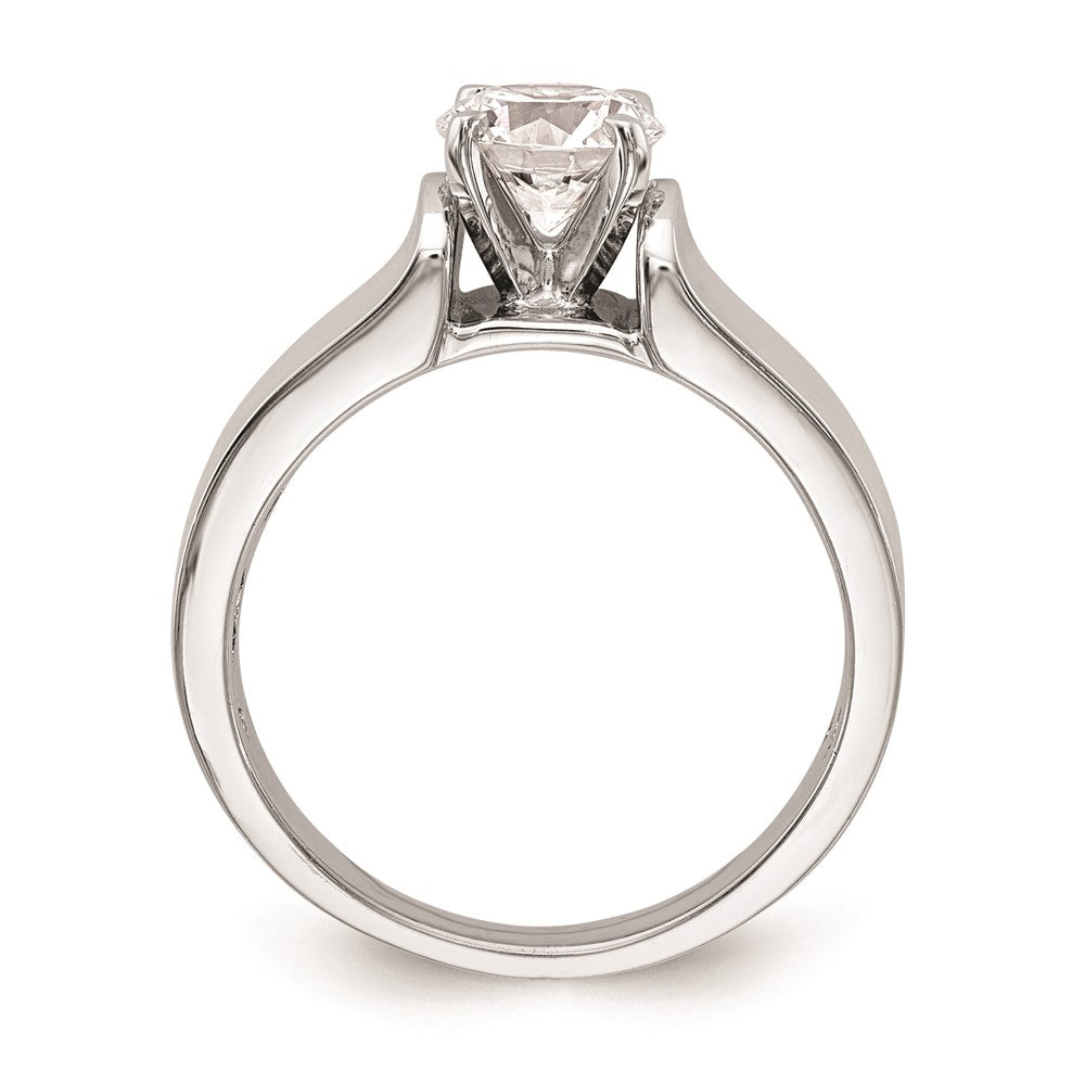Buy Stylish 14K White Gold 6.5mm Wide Solitaire Engagement Ring Setting