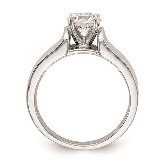 Buy Stylish 14K White Gold 6.5mm Wide Solitaire Engagement Ring Setting