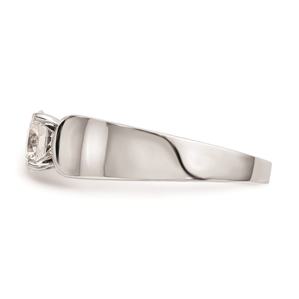 Buy Stylish 14K White Gold 6.5mm Wide Solitaire Engagement Ring Setting