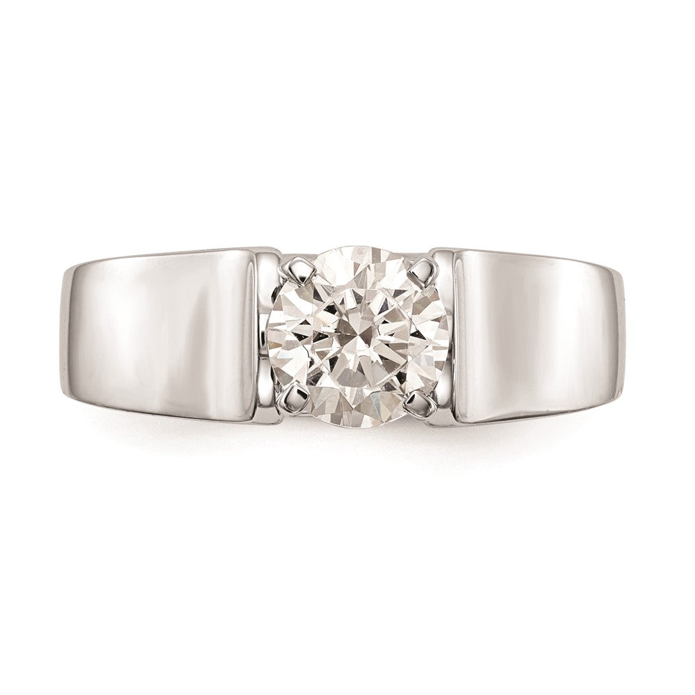 Buy Stylish 14K White Gold 6.5mm Wide Solitaire Engagement Ring Setting