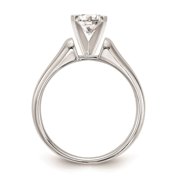 14K White Gold 4.8mm Solitaire Engagement Ring
