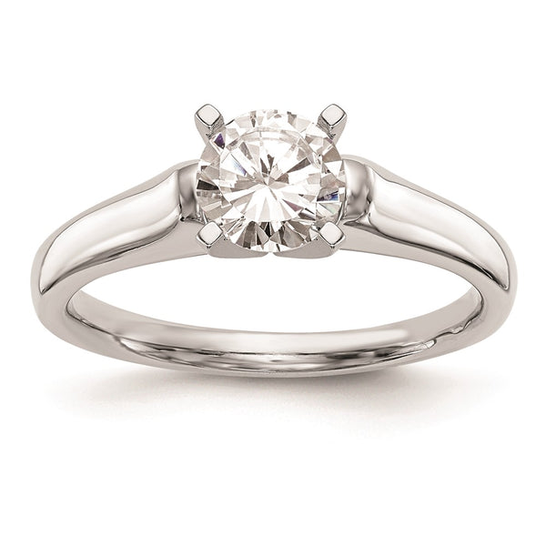 14K White Gold 4.8mm Solitaire Engagement Ring