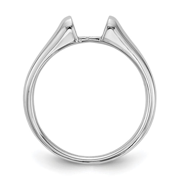 14K White Gold 3.1mm Solitaire Engagement Ring Mounting
