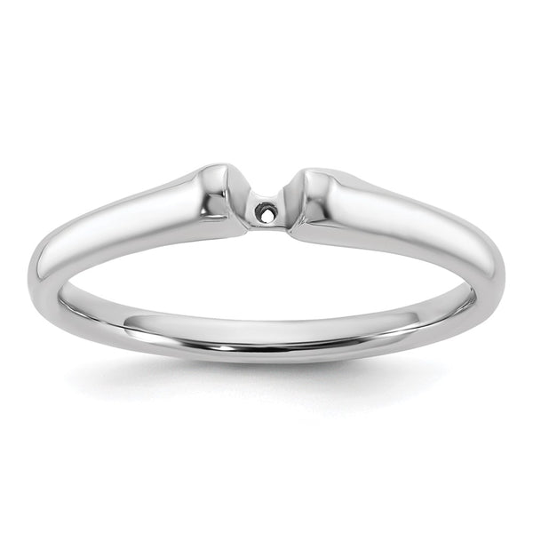 14K White Gold 3.1mm Solitaire Engagement Ring Mounting