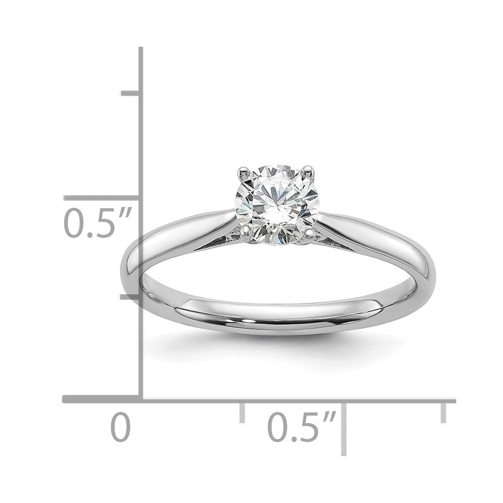 Buy Stylish 14K White Gold 5.00mm Solitaire Engagement Ring Setting
