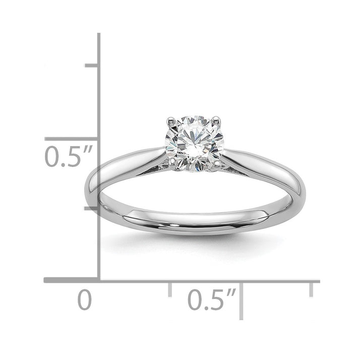 Buy Stylish 14K White Gold 5.00mm Solitaire Engagement Ring Setting-8