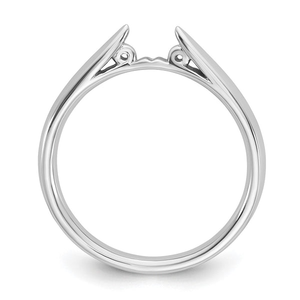 14K White Gold 3.5mm Solitaire Engagement Ring Setting