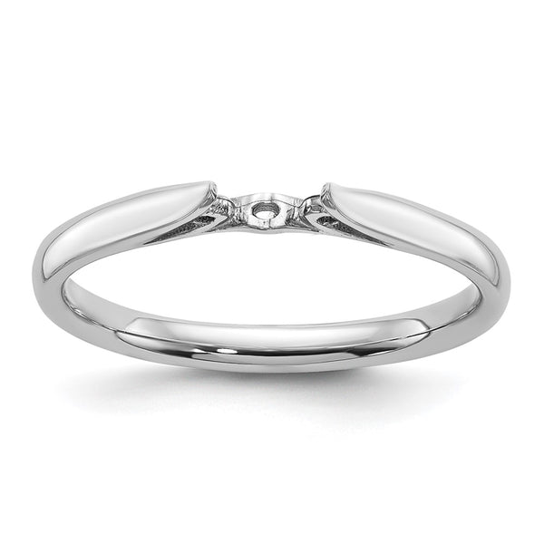 14K White Gold 3.5mm Solitaire Engagement Ring Setting