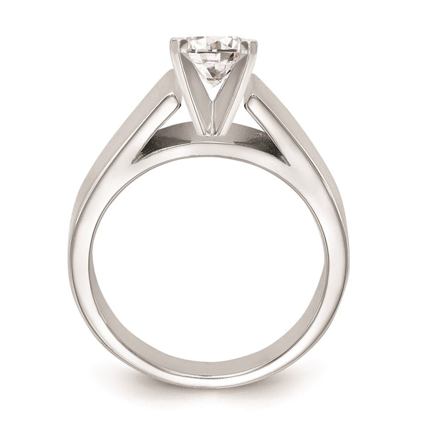 14K White Gold 4.5mm Solitaire Engagement Ring