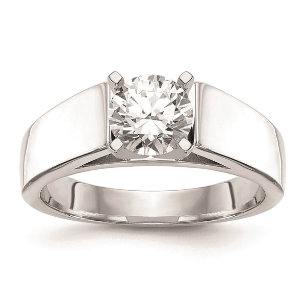14K White Gold 4.5mm Solitaire Engagement Ring