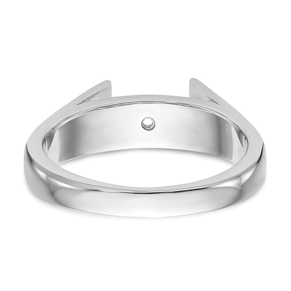 Buy Stylish 14K White Gold 6.5mm Solitaire Engagement Ring Setting
