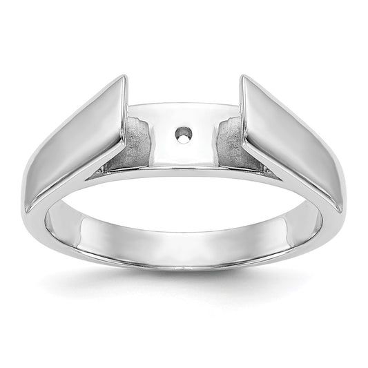 Buy Stylish 14K White Gold 6.5mm Solitaire Engagement Ring Setting