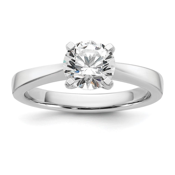 14K White Gold 4.5mm Solitaire Engagement Ring Setting