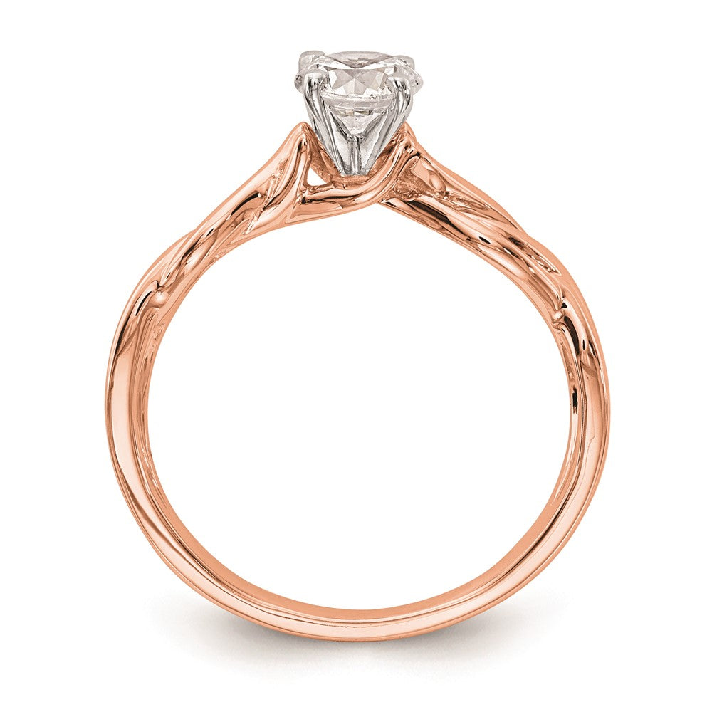 Buy 14K Rose Gold Twist Engagement Ring Setting - Stylish & Affordable Elegance
