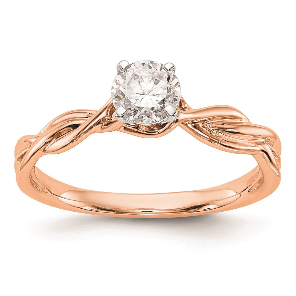 Buy 14K Rose Gold Twist Engagement Ring Setting - Stylish & Affordable Elegance