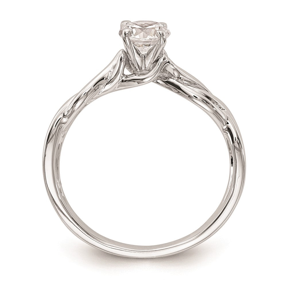 Buy High-Quality 14K White Gold Twist Solitaire Engagement Ring Mounting