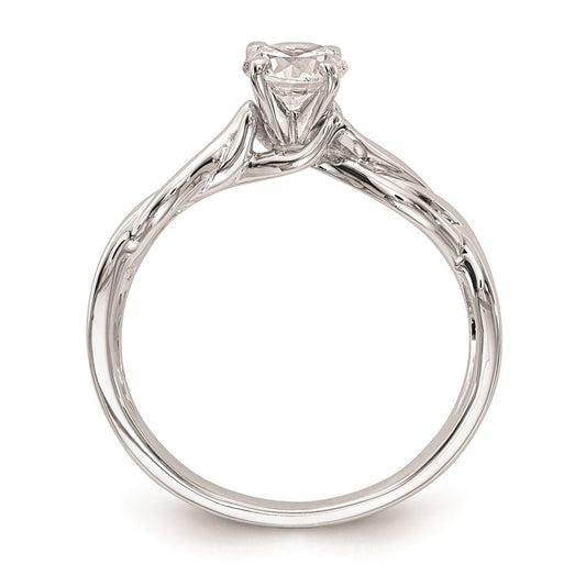 Buy High-Quality 14K White Gold Twist Solitaire Engagement Ring Mounting