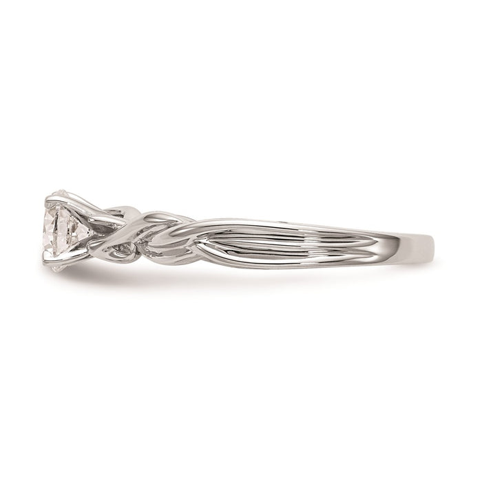 Buy High-Quality 14K White Gold Twist Solitaire Engagement Ring Mounting-3