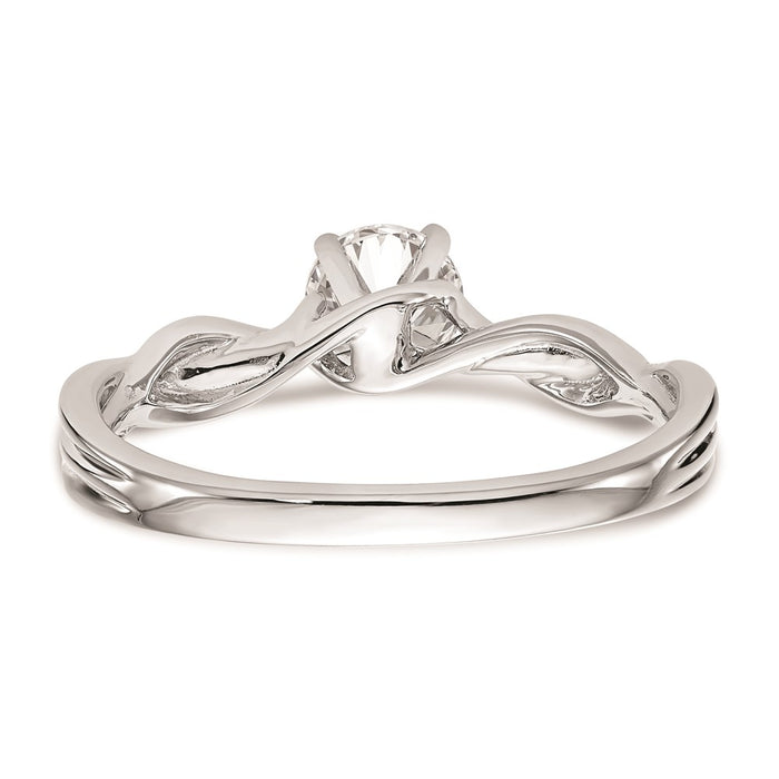 Buy High-Quality 14K White Gold Twist Solitaire Engagement Ring Mounting-5