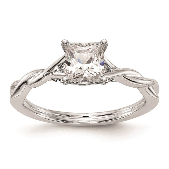 Buy Exclusive 14K White Gold Twisted Solitaire Engagement Ring Setting - Stylish Design-8