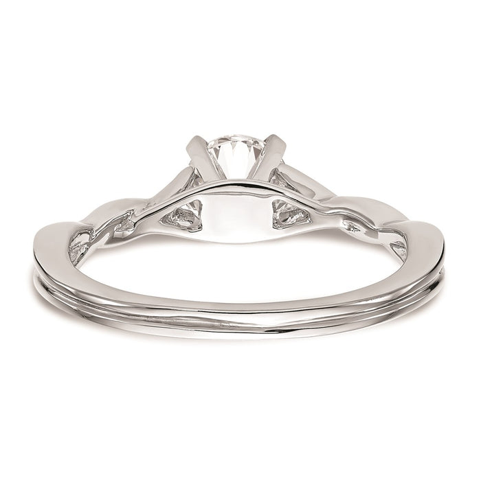 Buy Exclusive 14K White Gold Twisted Solitaire Engagement Ring Setting - Stylish Design-5