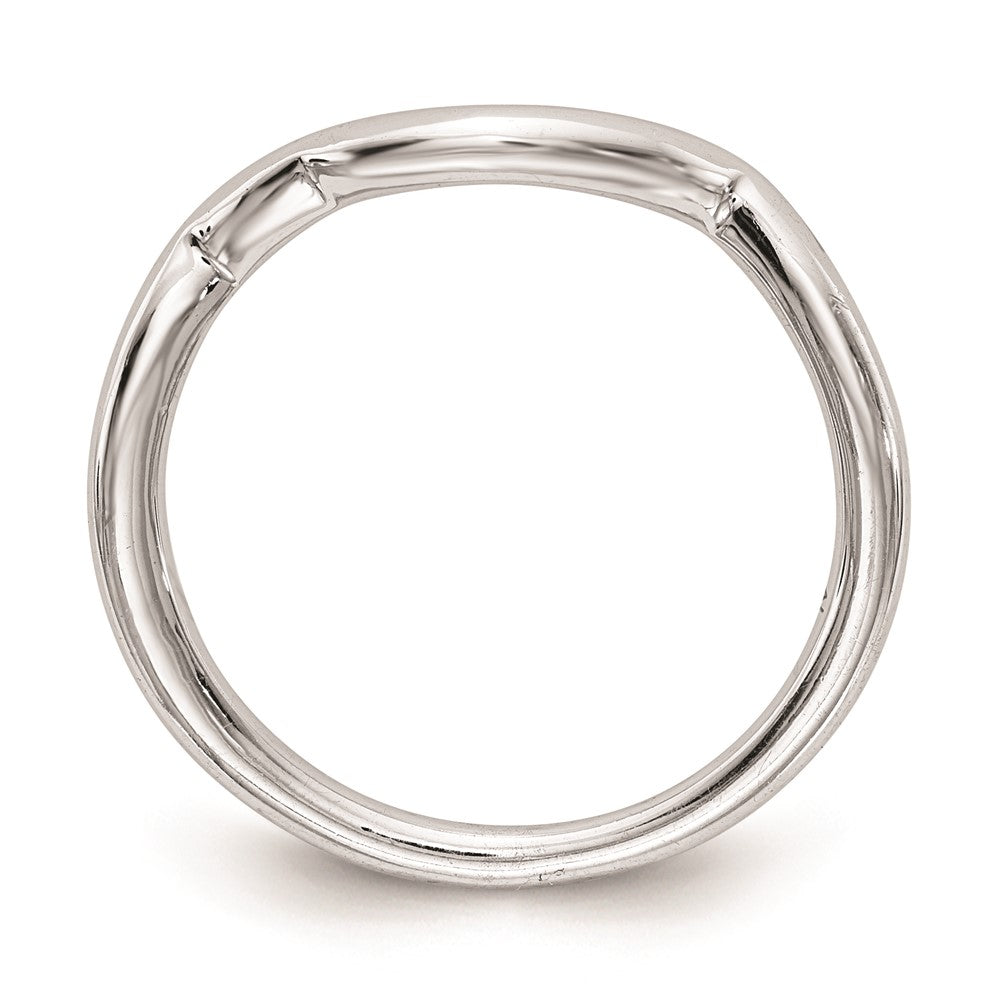 High-Quality 14K White Gold Sleek Polished Contour Wedding Ring - Stylish Value