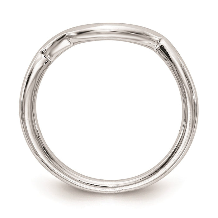 High-Quality 14K White Gold Sleek Polished Contour Wedding Ring - Stylish Value-2