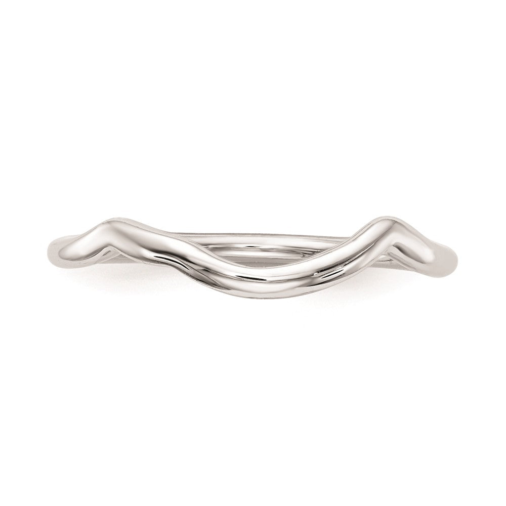 High-Quality 14K White Gold Sleek Polished Contour Wedding Ring - Stylish Value