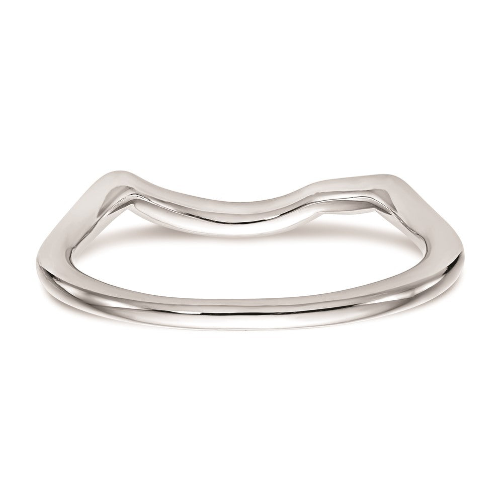 High-Quality 14K White Gold Sleek Polished Contour Wedding Ring - Stylish Value