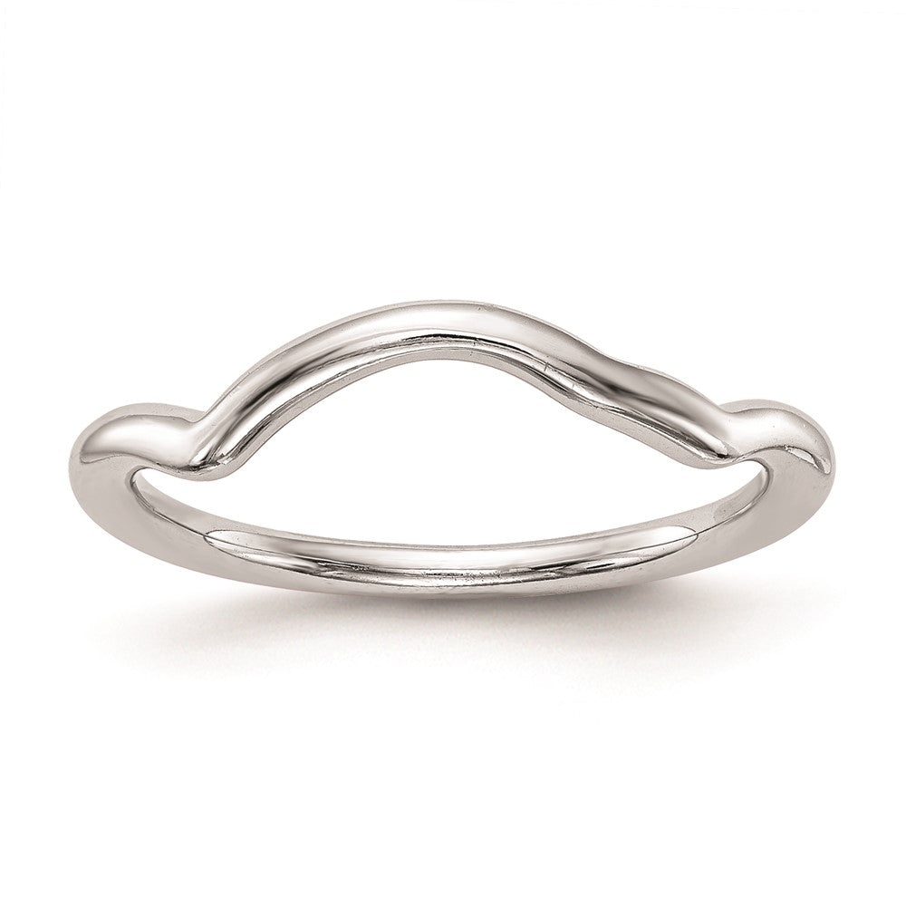 High-Quality 14K White Gold Sleek Polished Contour Wedding Ring - Stylish Value