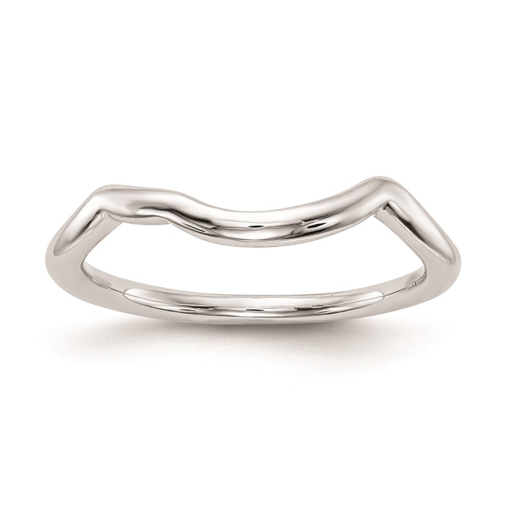 High-Quality 14K White Gold Sleek Polished Contour Wedding Ring - Stylish Value