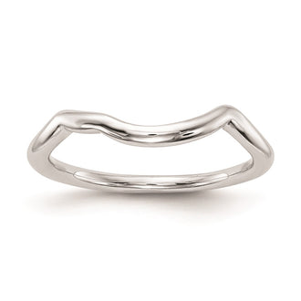 High-Quality 14K White Gold Sleek Polished Contour Wedding Ring - Stylish Value
