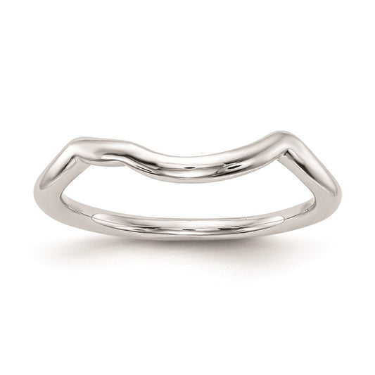 High-Quality 14K White Gold Sleek Polished Contour Wedding Ring - Stylish Value