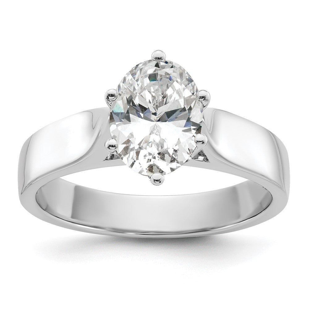Buy 14K White Gold 2.5mm Wide Solitaire Engagement Ring Setting - Stylish Value!